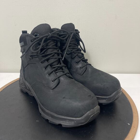 Wolverine Work Boots‎ Men 8EW Black Leather Waterproof ASTM F2413-18 Safety Toe - Picture 2 of 15